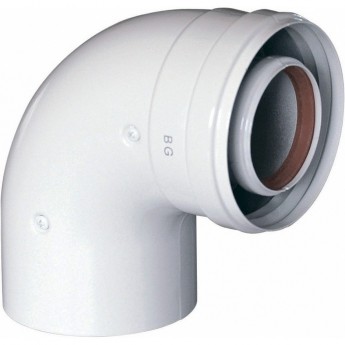 Колено коаксиальное BAXI 90 без муфты Колено коаксиальное BAXI 90 без муфты